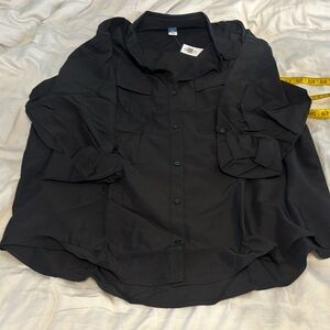 Old Navy black utility shirt